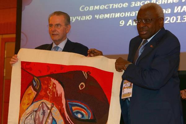 IOC President Jacques Rogge and IAAF President Lamine Diack (Getty Images)