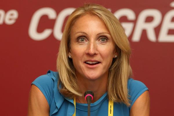 Paula Radcliffe at the IAAF World Athletics Forum (Getty Images)