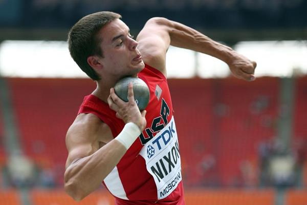 Gunnar Nixon in the men's Decathlon Shot Put at the IAAF World Athletics Championships Moscow 2013 (Getty Images)