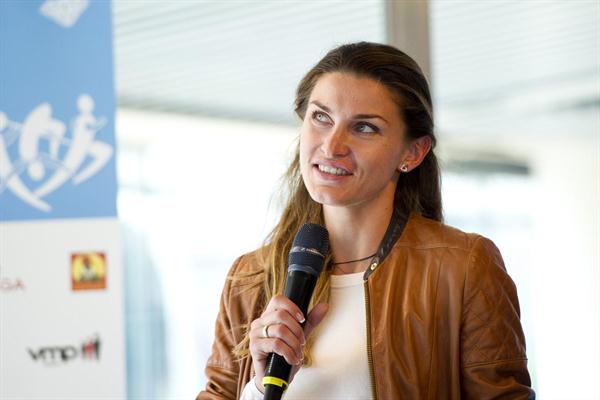 Olympic High Jump champion Anna Chicherova in Stockholm (Deca Text & Bild)