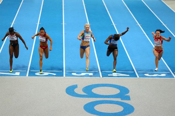 Tezzhan Naimova wins a surprise gold medal in the 60m at the European Indoor Championships (Getty Images)