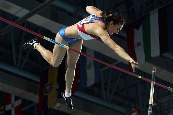 Elena Isinbaeva of Russia competes in the Women’s Pole Vault Final during day three - WIC Istanbul (Getty Images)