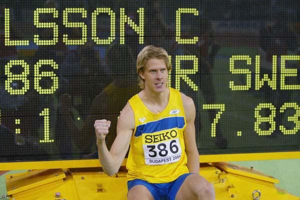 Christian Olsson (SWE) equels the World Indoor Triple Jump record (Getty Images)