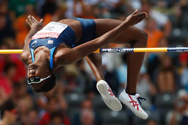 US heptathlete Sharon Day in the high jump at the 2009 IAAF World Championships (Getty Images)