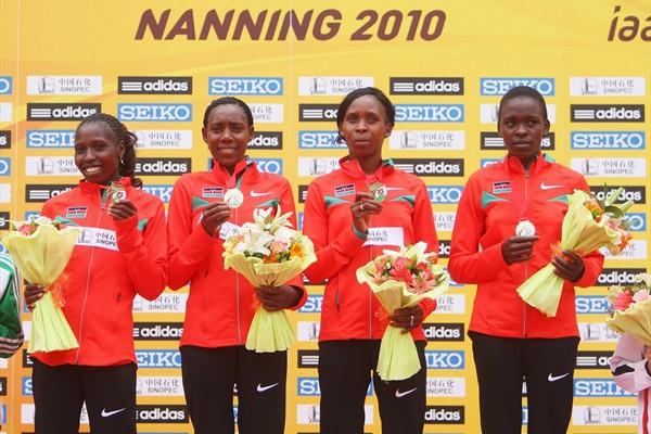 Kenyan women take another World Half Marathon team title - Nanning 2010 (Getty Images)