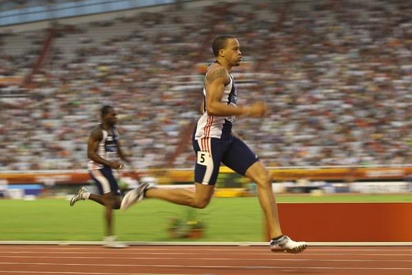 Wallace Spearmon on his way to winning the 200m in Split (Getty Images)
