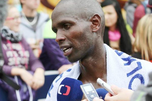Philemon Limo after winning at the Mattoni Ústí nad Labem Half Marathon (Organisers)