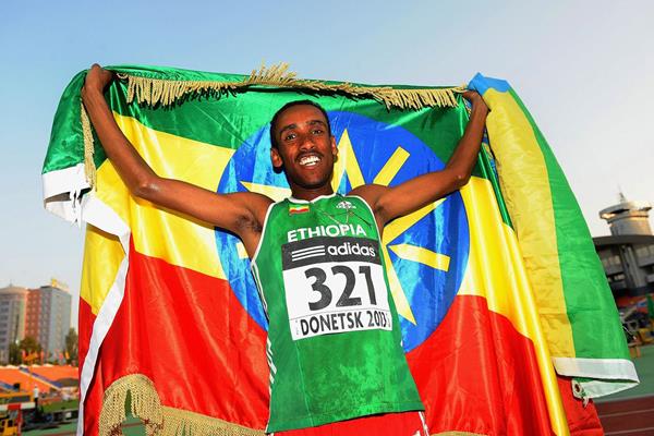Maresa Kahsay, winner of the 2000m steeplechase at the 2013 World Youth Championships (Getty Images)