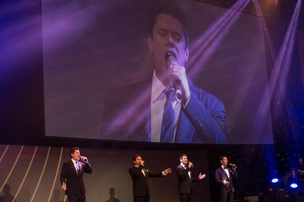 Il Divo on stage at the IAAF Centenary Gala in Barcelona (Philippe Fitte)