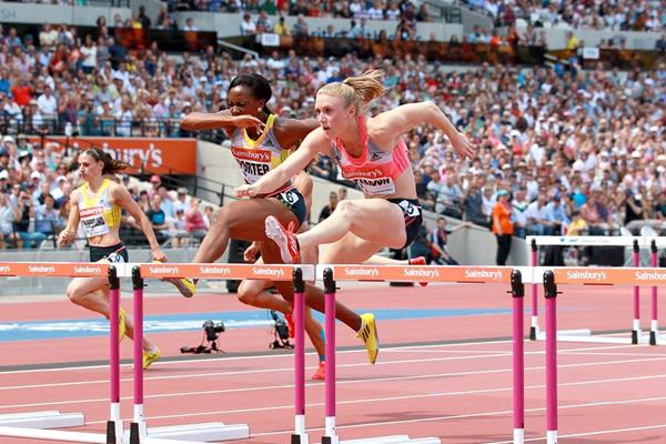Sally Pearson at the 2013 IAAF Diamond League meeting in London (Victah Sailer)