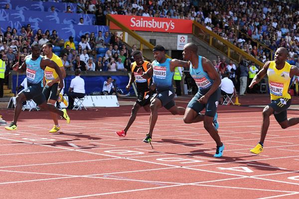 Nesta Carter, winner of the 100m at the Birmingham Diamond League (Mark Shearman)