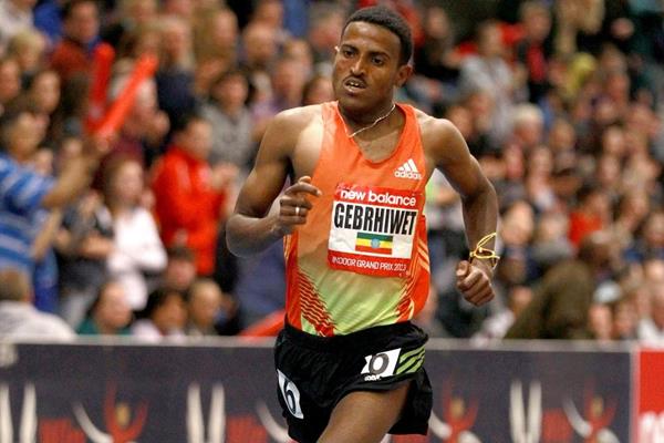 Ethiopia's Hagos Gebrhiwet at the 2013 New Balance Indoor Grand Prix in Boston (Victah Sailer)