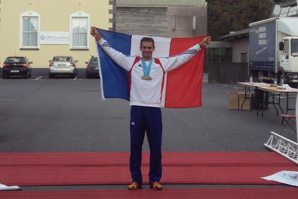 Erik Clavery after winning the 2011 IAU Trail World Championships (IAU)