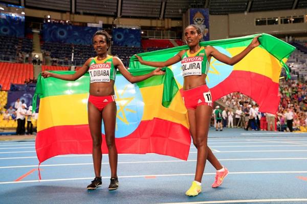 Ethopiens in the womens 10,000m at the IAAF World Athletics Championships Moscow 2013 (Getty Images)