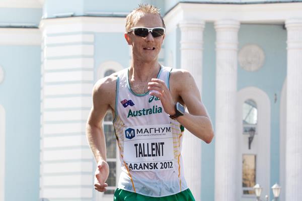 Jared Tallent in action at the 2012 IAAF World Race Walking Cup in Saransk (Getty Images)