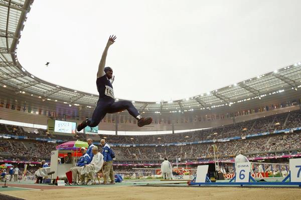 Dwight Phillips, winner of the Long Jump at the 2003 IAAF World Championships in Paris (Getty Images)