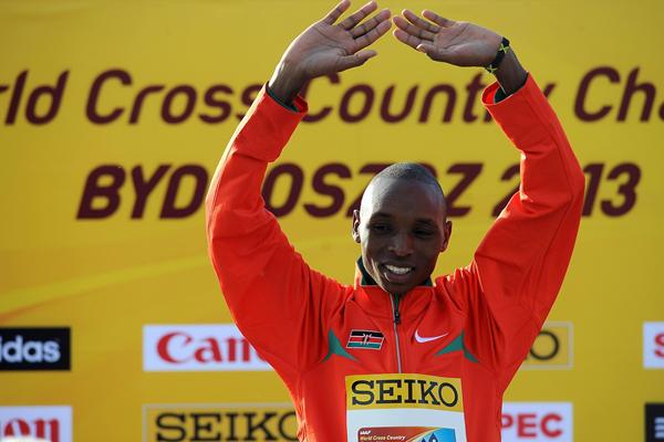Japhet Kipyegon Korir on the podium at the 40th edition of the IAAF World Cross Country Championships, Bydgoszcz 2013 (Getty Images)