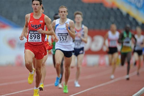 Blake Haney in the boys' 1500m at the IAAF World Youth Championships 2013 (Getty Images)