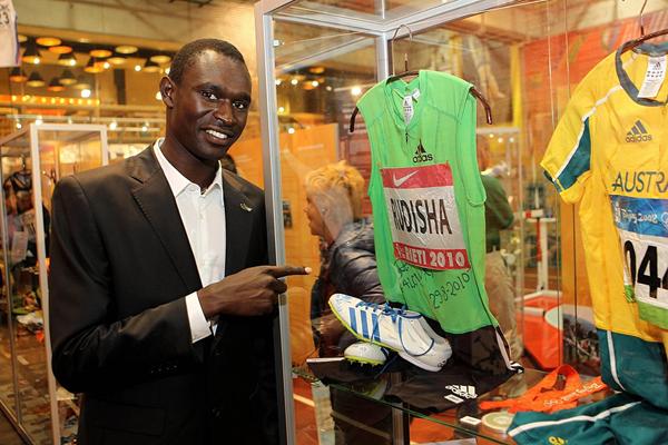 David Rudisha at the IAAF Centenary Historic Exhibition in Barcelona (Giancarlo Colombo)
