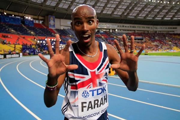 Mo Farah in the mens 5000m final at the IAAF World Athletics Championships Moscow 2013 (Getty Images)