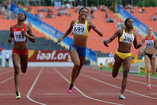 Irene Ekelund in the girls 200m at the IAAF World Chapionships 2013 (Getty Images)