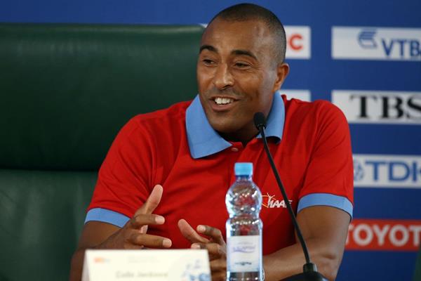 Colin Jackson at an IAAF Ambassadors Press Conference - Moscow 2013 (Getty Images)