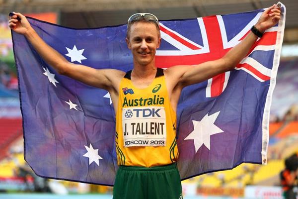 Jared Tallent in the mens 50km Race Walk at the IAAF World Athletics Championships Moscow 2013 (Getty Images)