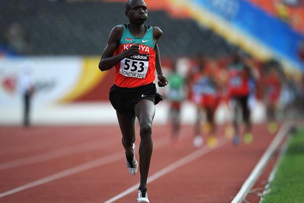 Robert Kiptoo Biwott in the boys 1500m at the IAAF World Championships 2013 (Getty Images)