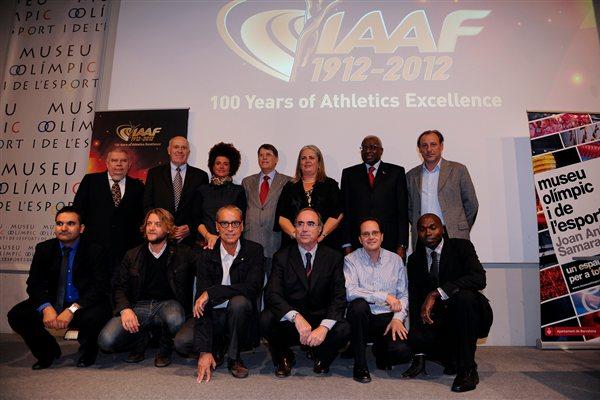 At the Official Opening Ceremony of the IAAF Centenary Historic Exhibition in Barcelona (Getty Images)
