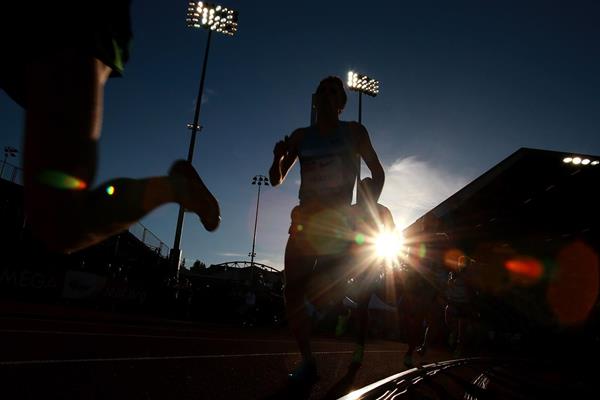 Athletes in action at Hayward Field in Eugene, Oregon (Getty Images)