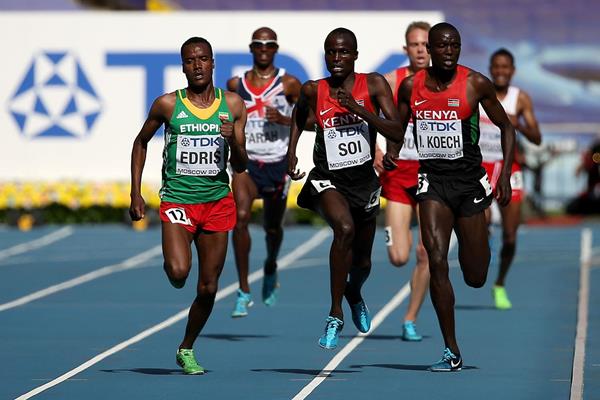 Action shot in the mens 5000m at the IAAF World Athletics Championships Moscow 2013 (Getty Images)