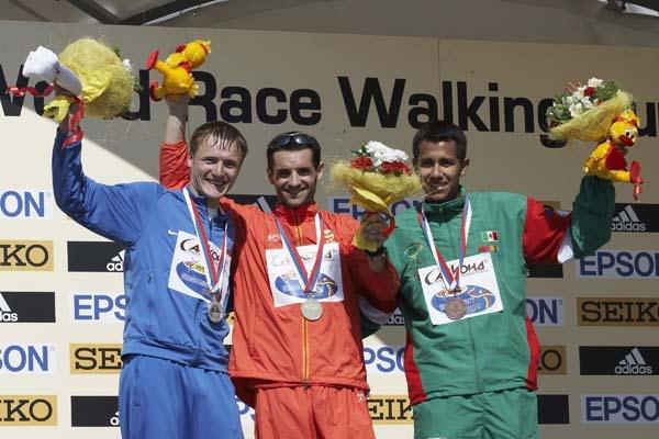 Men's podium after the 20km race (Getty Images)