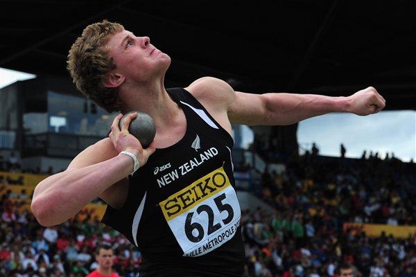 Jacko Gill unleashes his 24.35m World Youth best in Lille (Getty Images)