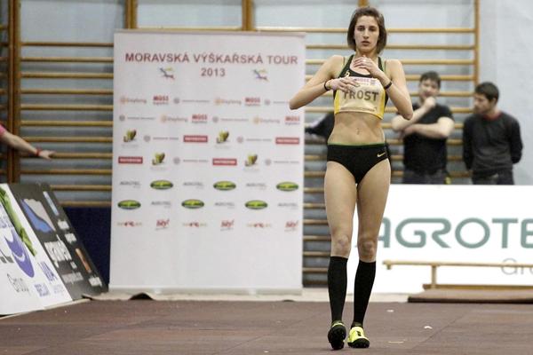 Italy’s Alessia Trost in action at the 2013 Moravia High Jump Tour in Hustopece, Czech Republic (www.hustopecskeskakani.cz)