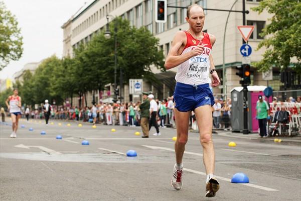 Russia's Sergey Kirdyapkin in the men's 50 Kilometres Race Walk in Berlin during the 12th IAAF World Championships in Athletics (Getty Images)