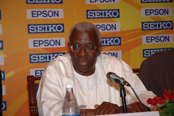 President Lamine Diack in New Delhi (IAAF)