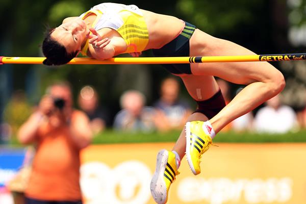 Hanna Melnychenko at the 2013 TNT Express meeting in Kladno (Jan Kucharcik)
