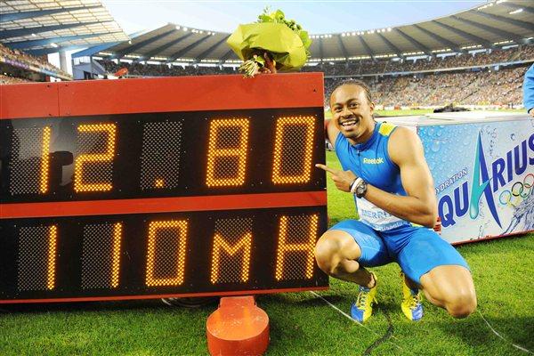 Aries Merritt and his World record numbers in Brussels (Jiro Mochizuki)