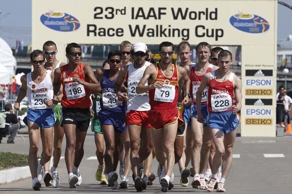 Francisco Javier Fernandez in action in the Men's 20km race (Getty Images)