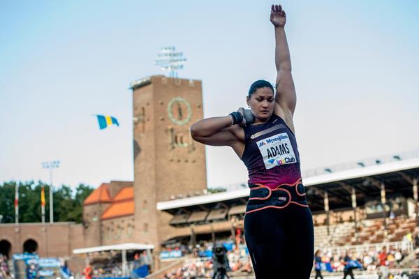 Valerie Adams in action at the 2013 IAAF Diamond League meeting in Stockholm (Anders Sjogren)