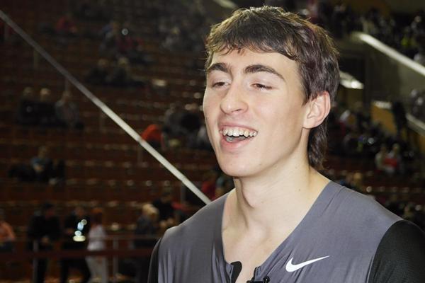 Sergey Shubenkov after running 7.50 in Moscow (Laura Arcoleo)