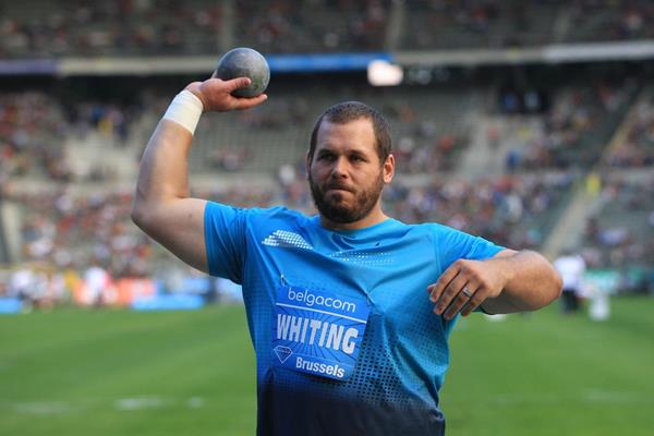 Ryan Whiting at the 2013 IAAF Diamond League final in Brussels (Jean-Pierre Durand / IAAF )