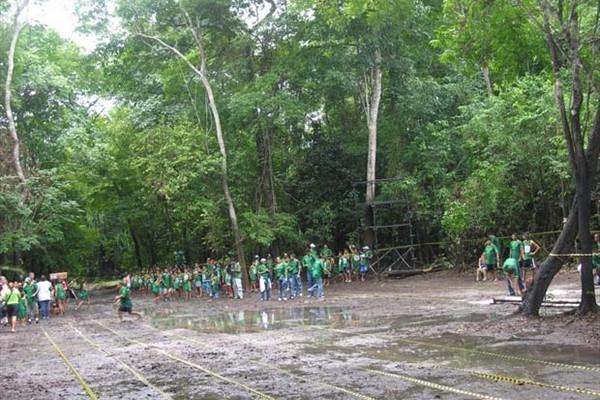 The improvised athletics stadium in the heart of the Amazon region of Brazil (Nick Davies)