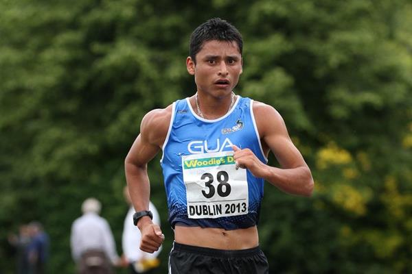 Erick Barrondo winning at the 2013 Dublin Grand Prix of Race Walking (Mark easton)