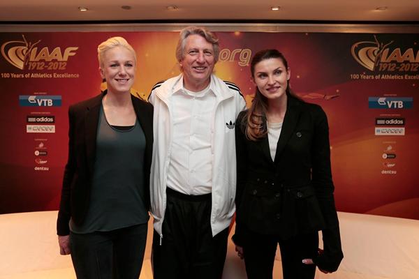 Kajsa Bergqvist, Dick Fosbury and Anna Chicherova in Barcelona (Emilio Andreoli)