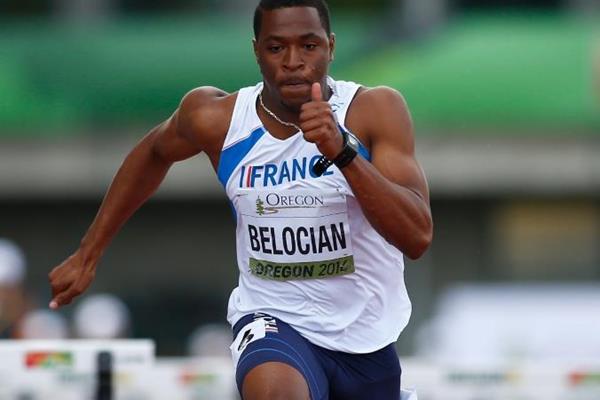 FLASH Wilhem Belocian sets 110m hurdles world junior record of 12.99