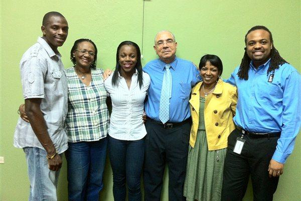 Veronica Campbell Brown with members of her Foundation (Claude Bryan)
