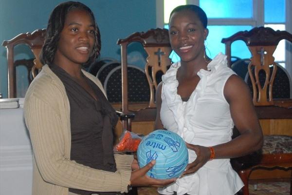 Two-time Olympic champion Veronica Campbell Brown at Bryce Primary school (Freelance)