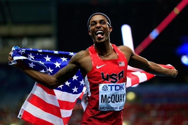 Tony McQuay in the mens 400m Final at the IAAF World Athletics Championships Moscow 2013 (Getty Images)
