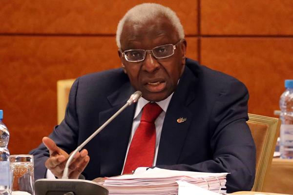 IAAF President Lamine Diack at the Moscow IAAF Council meeting, 5 August (IAAF)